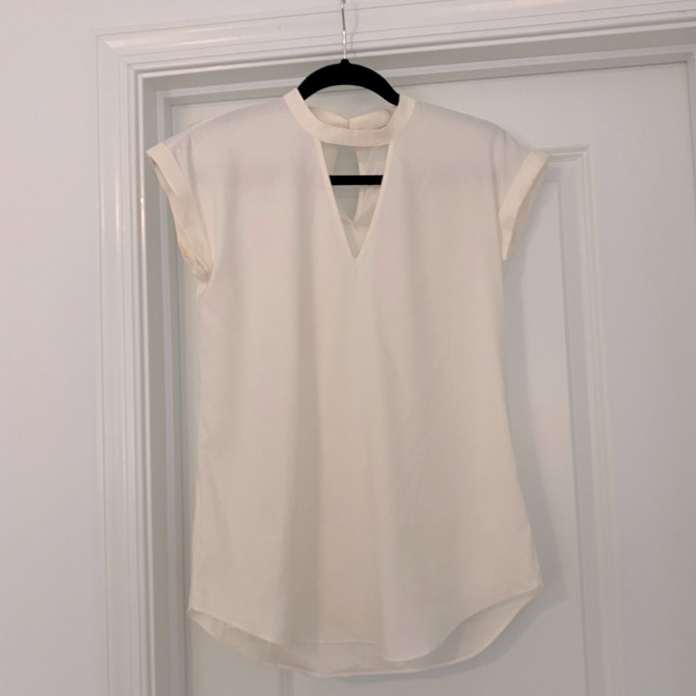 EXPRESS women’s short sleeve white blouse top | NEW WITH TAGS | size XS
